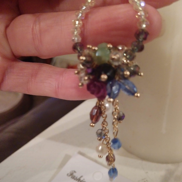 1 lft GORGEOU Crystals-rose bouquet/spring flowers - Picture 2 of 4